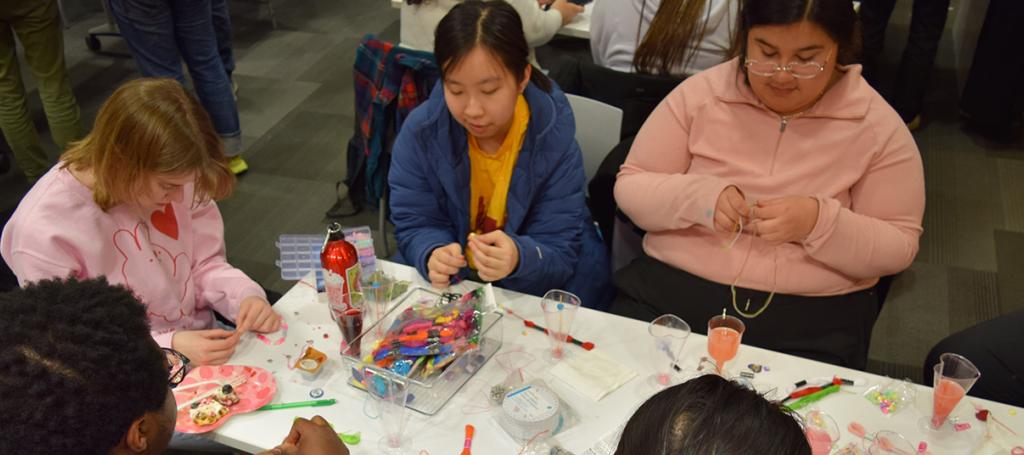 People sitting around a table.